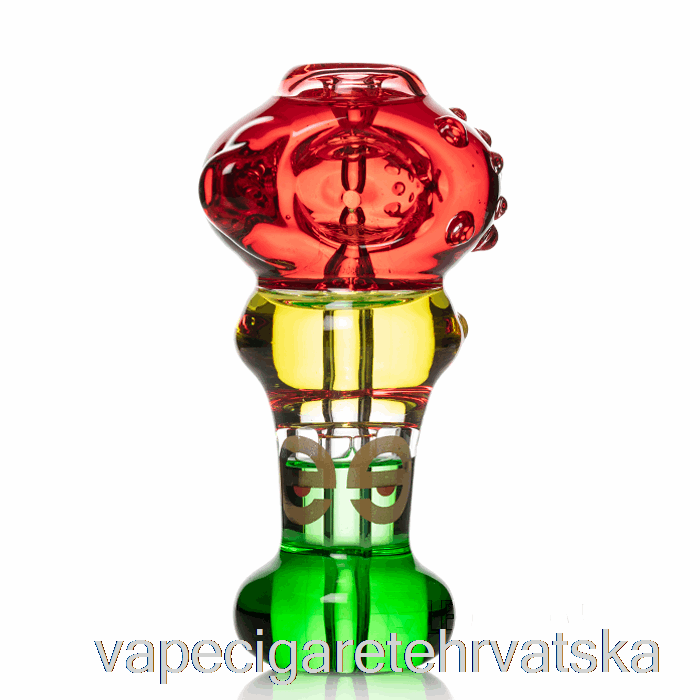 Vape Hrvatska Cheech Glass Triple Freezable Spoon Hand Lula Crvena / žuta / Zelena
